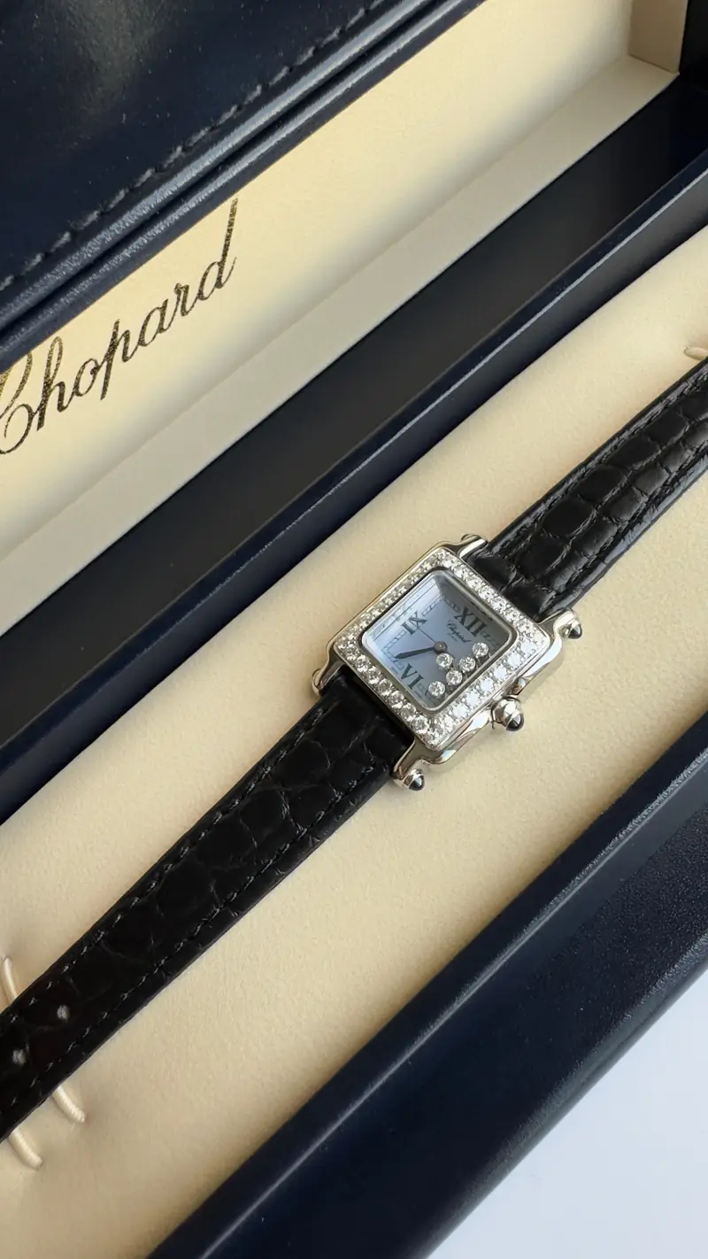 Chopard Happy Sport Diamond-Set Blue Mother-of-Pearl Watch