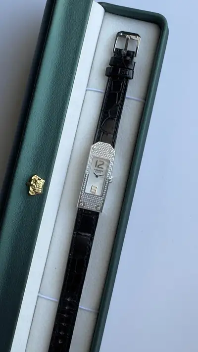 Hermès Kelly Diamond-Set Rectangular Watch 6