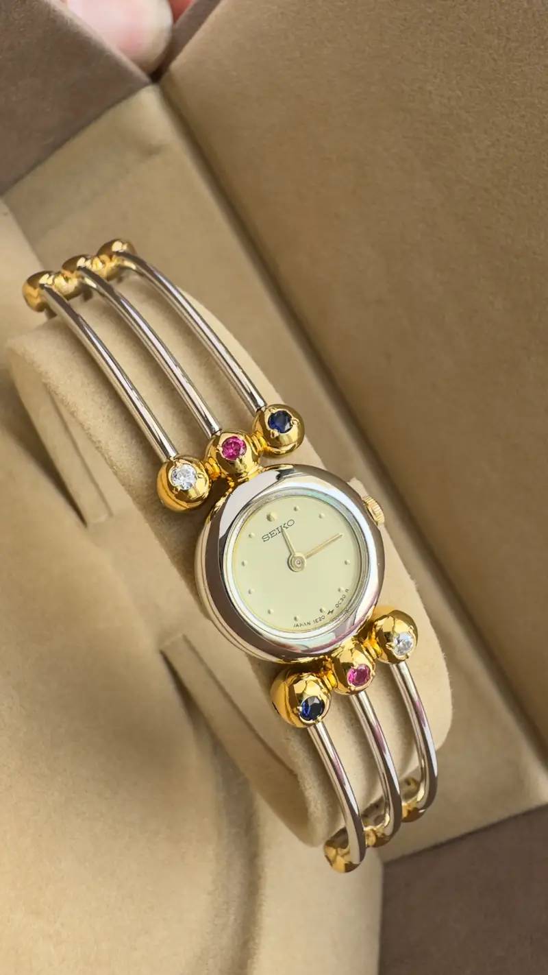 Seiko Gemstone Accent Bangle Watch — image 3