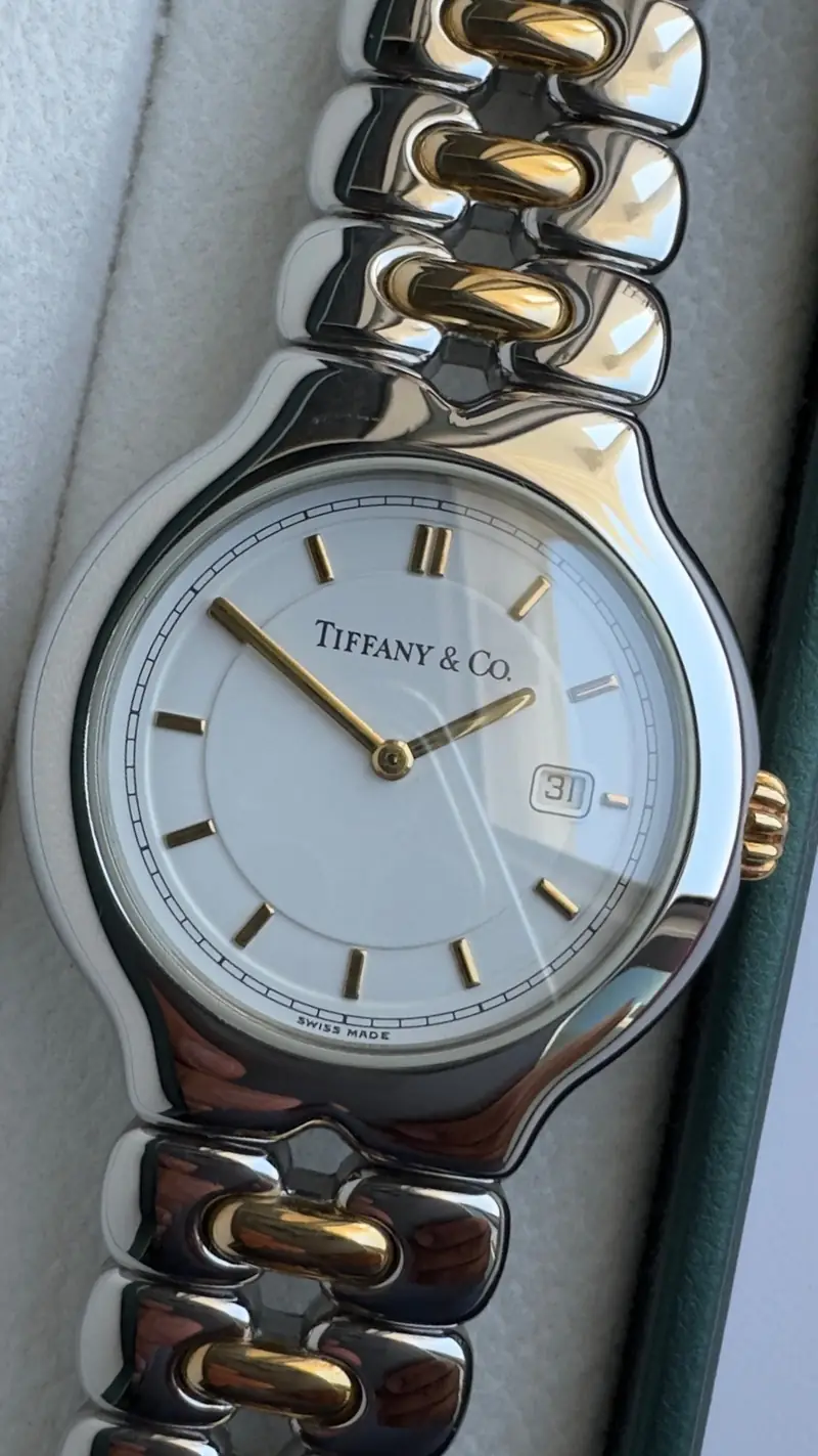 Tiffany & Co. Large Two-Tone Sculpted Bracelet Watch — image 2