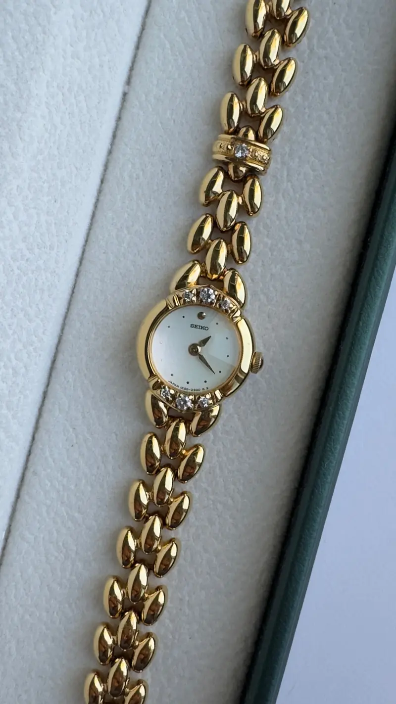 Seiko Zircon-Accent Gold-Tone Bracelet Watch — image 4