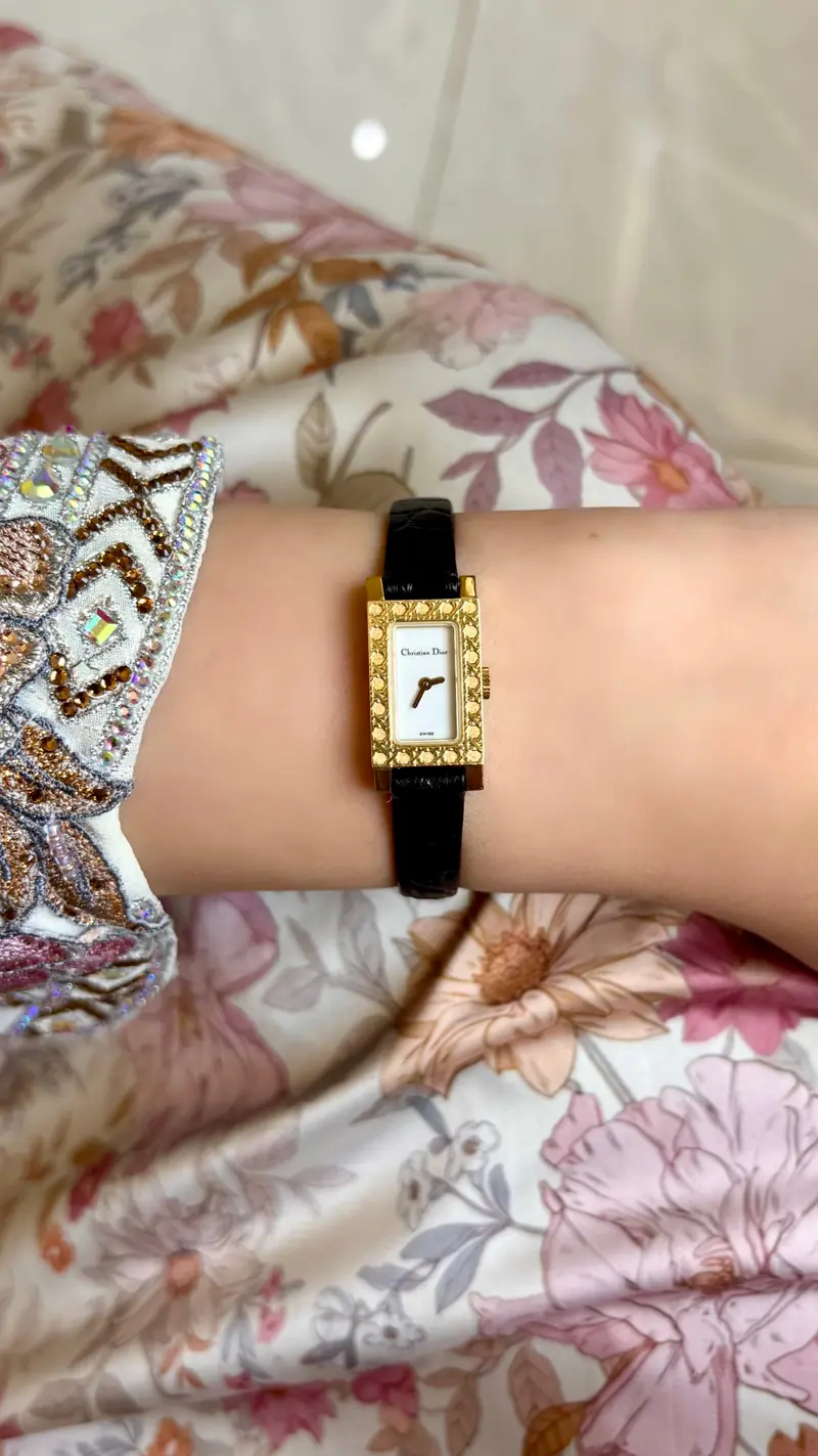 Christian Dior 18K Solid Gold Rectangular Watch — image 10
