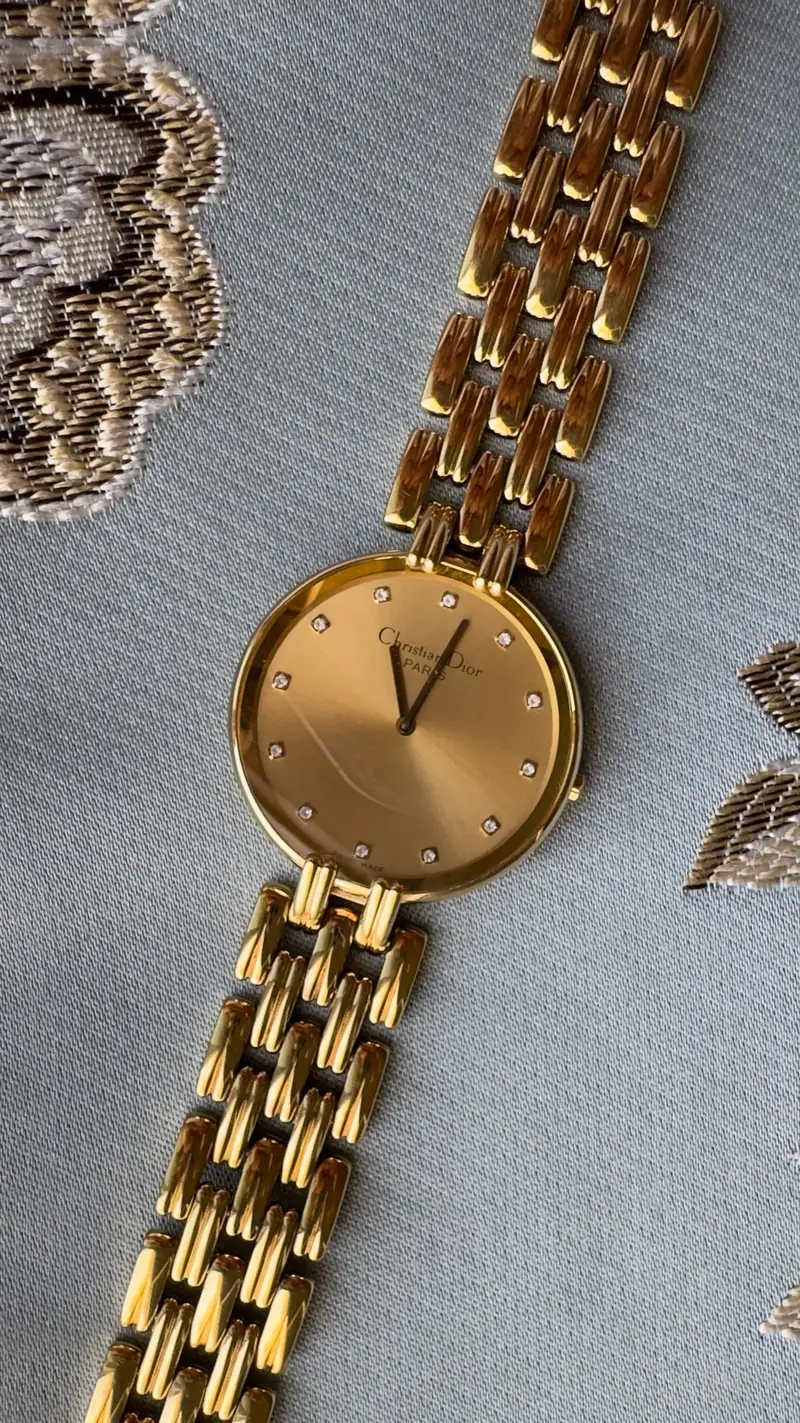 Christian Dior Large Gold-Tone Watch