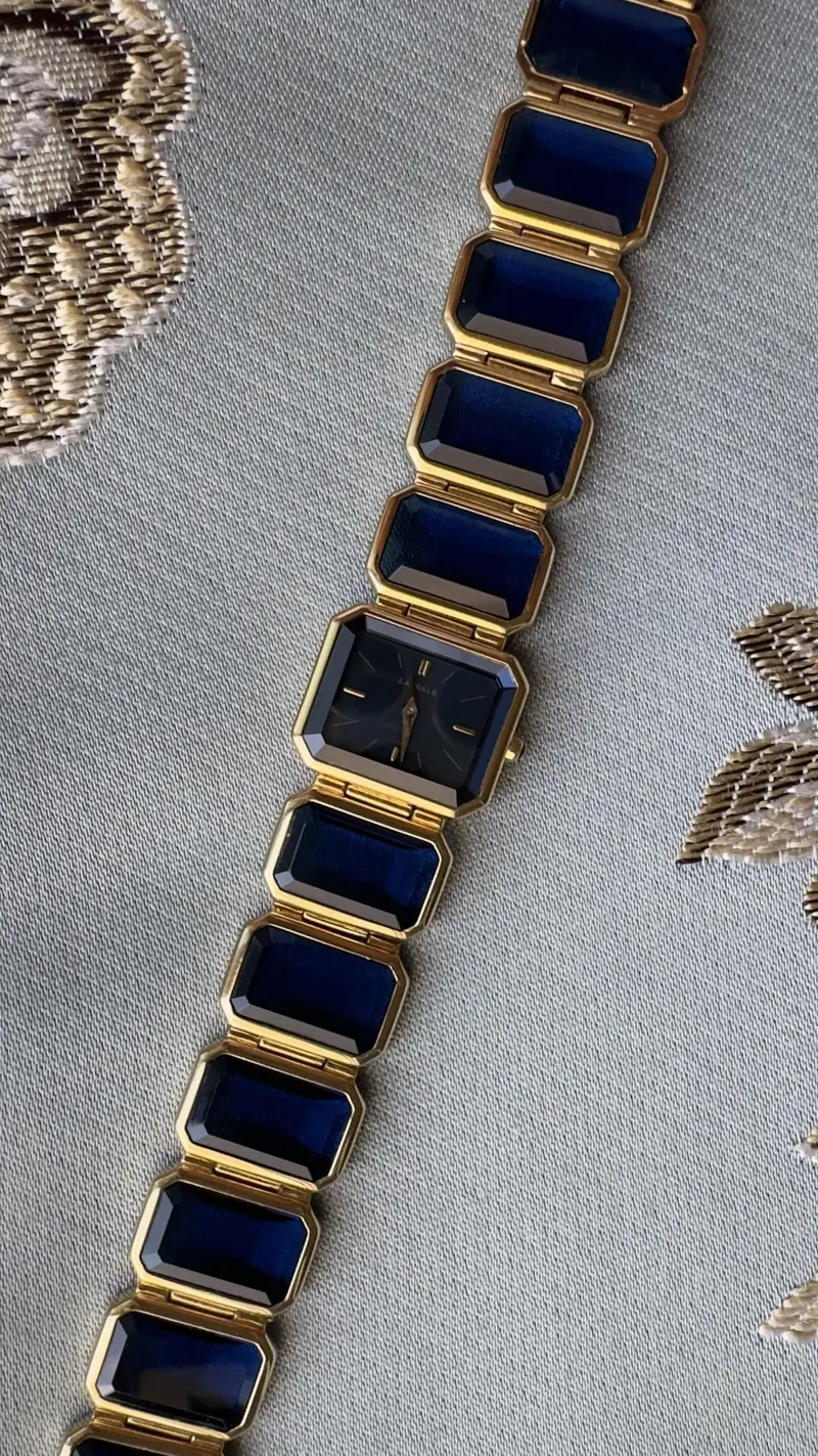 Elegant Seiko Lassale Vintage Ladies Watch with Blue Stone Bracelet