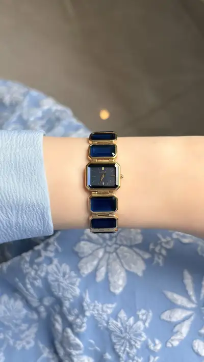 Elegant Seiko Lassale Vintage Ladies Watch with Blue Stone Bracelet 6