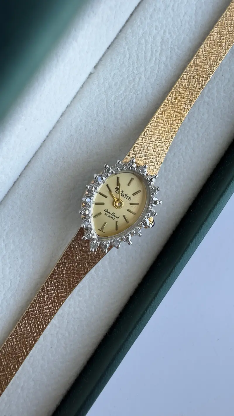 Dufonte Diamond-Set Marquise Gold-Tone Bracelet Watch — image 5
