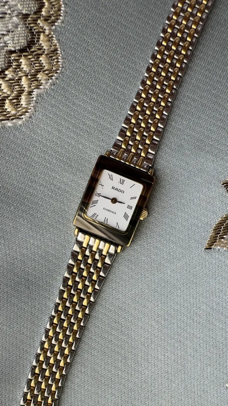 Classic Rado Florence Two-Tone Rectangular Watch