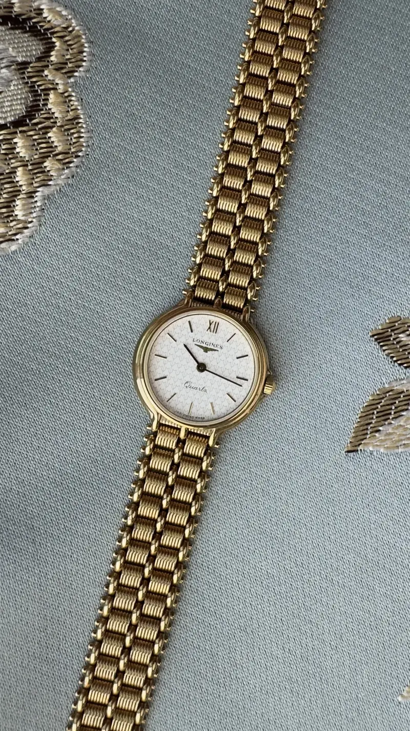 Elegant Longines Pattern Dial Watch