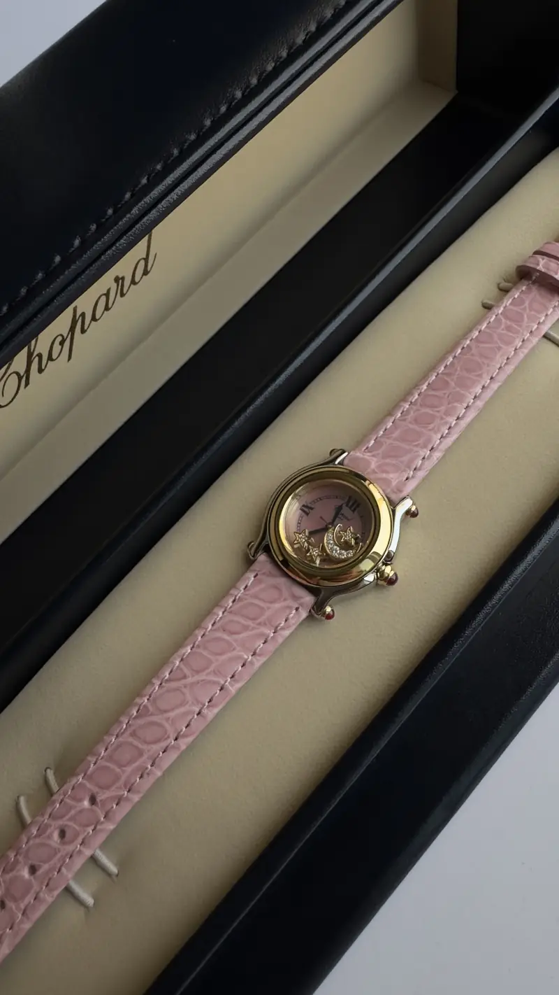 Enchanting Chopard Happy Sport Moon & Stars Watch