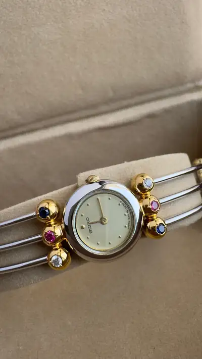 Seiko Gemstone Accent Bangle Watch 2