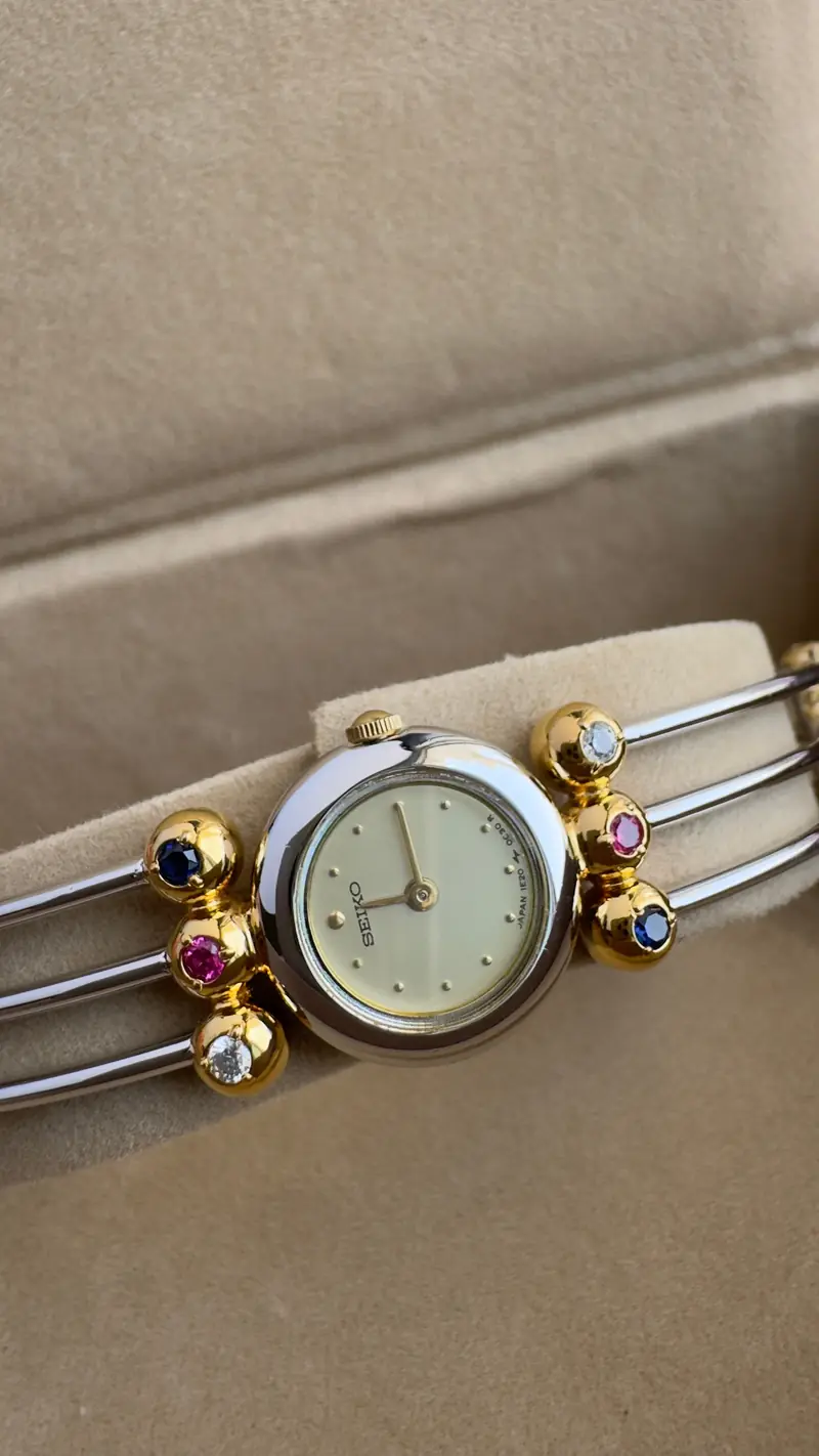 Seiko Gemstone Accent Bangle Watch — image 2