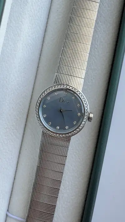 Dior Blue Mother-of-Pearl Diamond Watch 3
