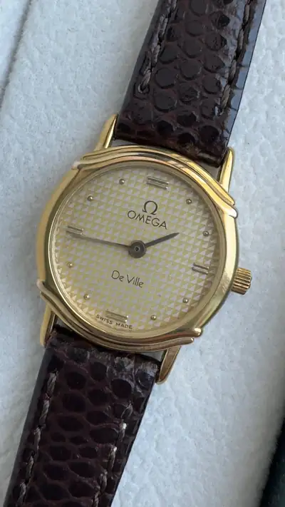 Classic Omega De Ville Textured Dial Watch_1 2