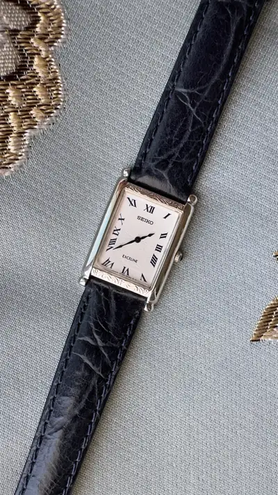 Seiko Exceline Rectangular Vintage Watch 1