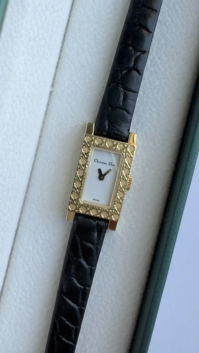 Christian Dior 18K Solid Gold Rectangular Watch — image 4