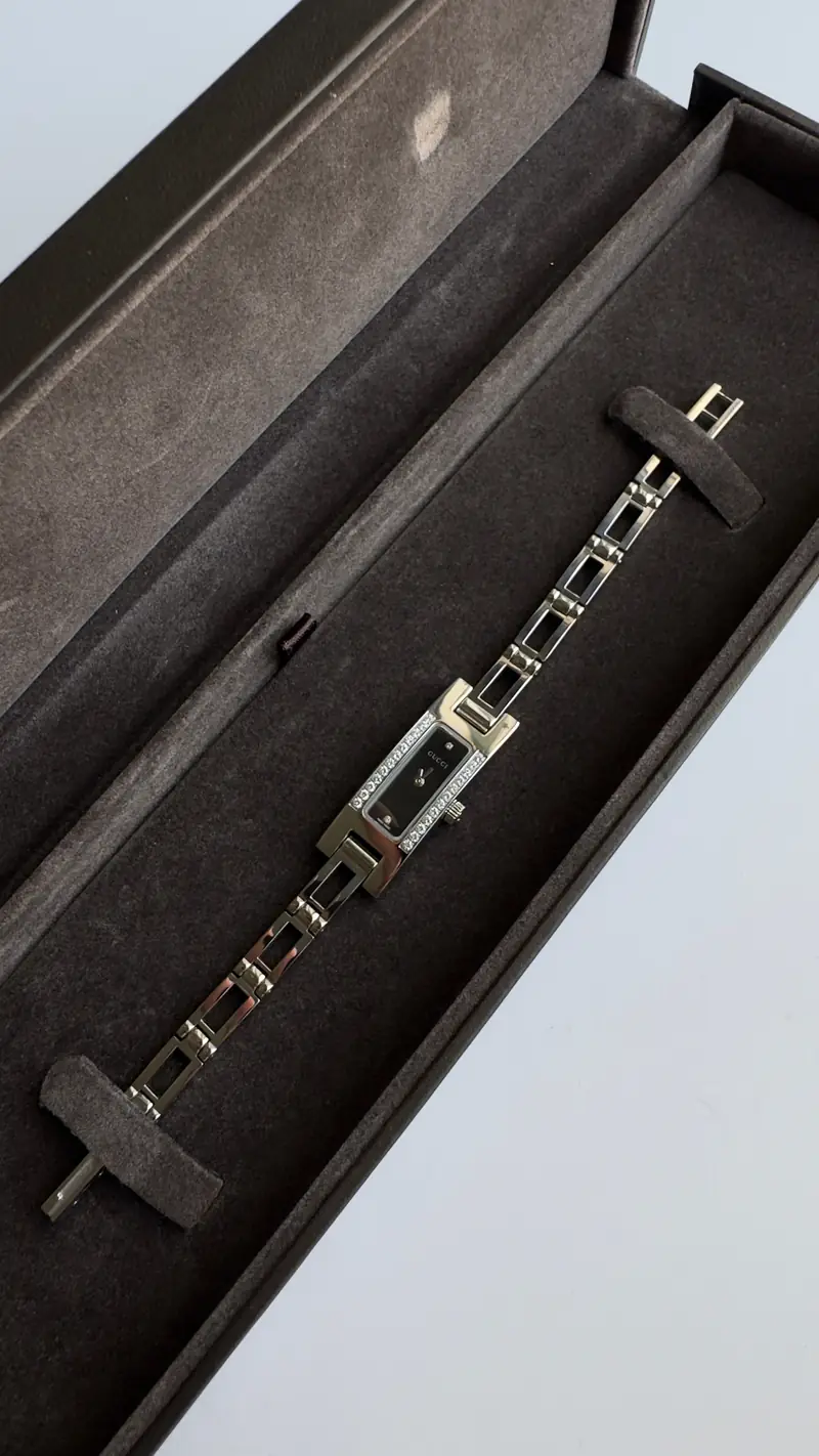 Gucci Diamond Black Dial Watch