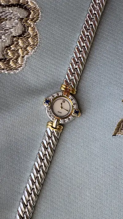 Seiko Diamond & Sapphire Two-Tone Bracelet Watch 1