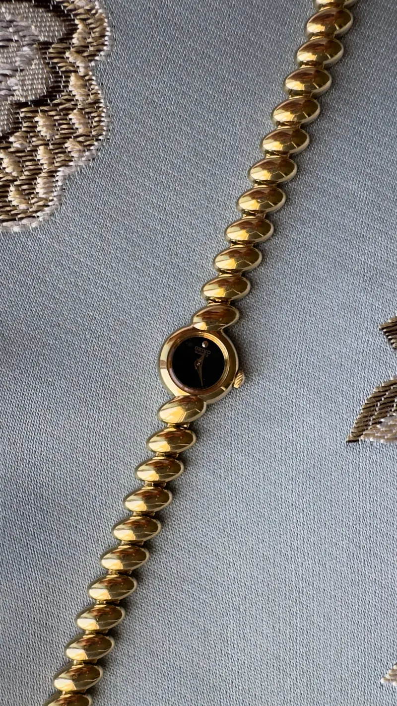 Seiko Gold-Tone Sculpted Bracelet Watch