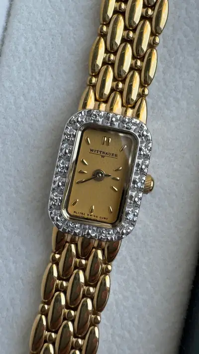 Wittnauer Diamond Bezel Sculpted Bracelet Watch 2