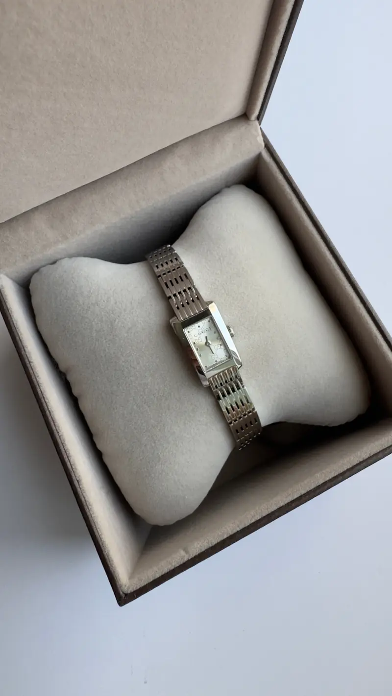 Gucci Rectangular GG Dial Watch