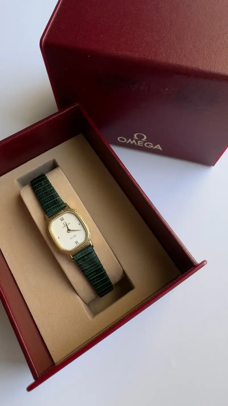 Omega De Ville Green Strap Watch
