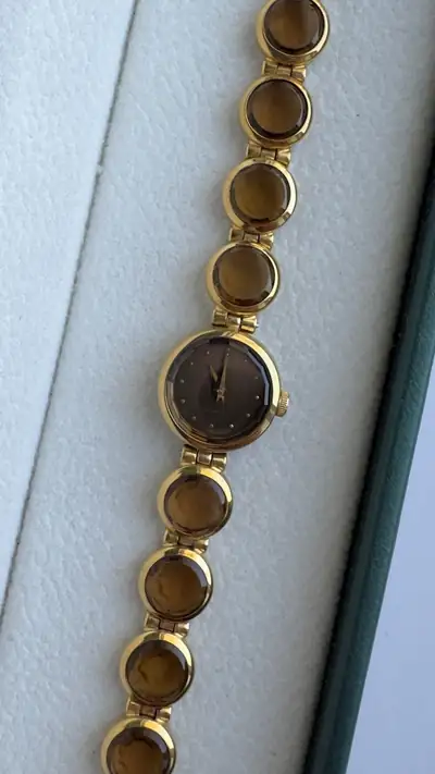 Seiko Lassale Brown Dial Gold-Tone Link Bracelet Watch 2