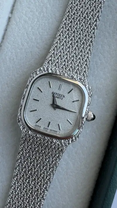 Citizen Square Silver-Tone Mesh Watch 2