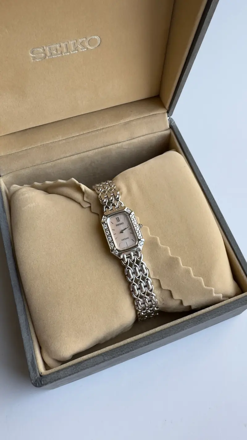 Seiko Exceline Diamond Bracelet Vintage Watch