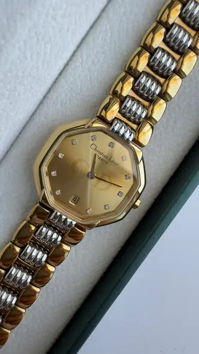 Christian Dior Two-Tone Diamond Vintage Watch 8