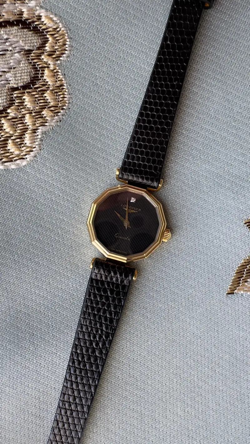 Distinctive Longines Black Dial Watch