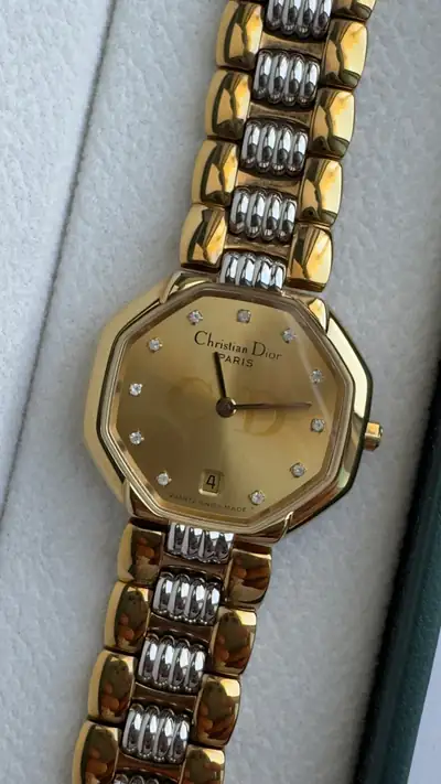 Christian Dior Two-Tone Diamond Vintage Watch 2