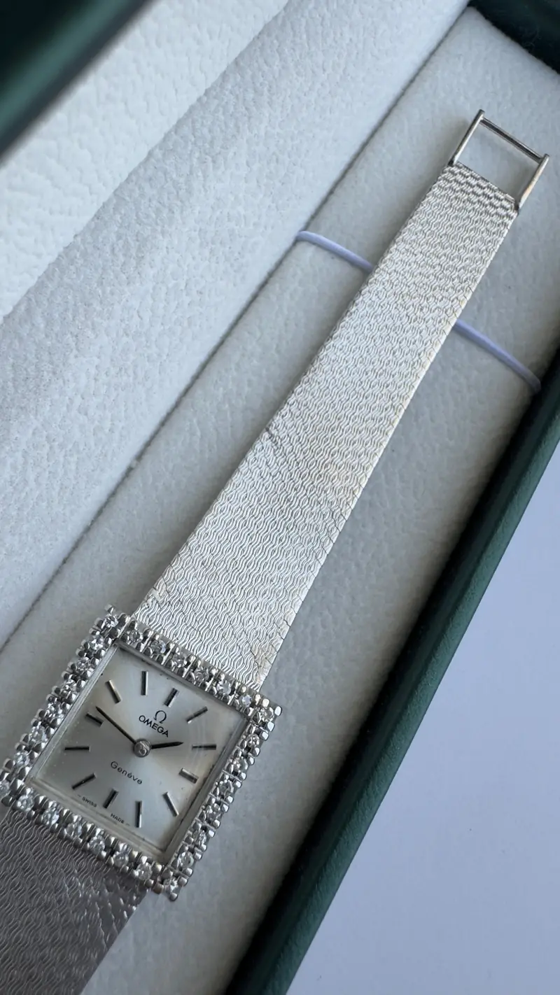 Omega Genève Square Textured Bracelet Watch — image 6