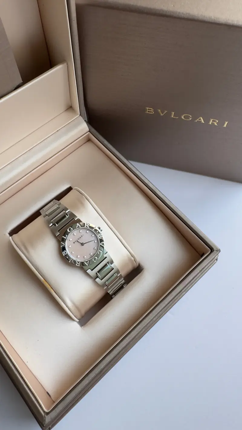 Bvlgari Diamond Mother-of-Pearl Bracelet Watch
