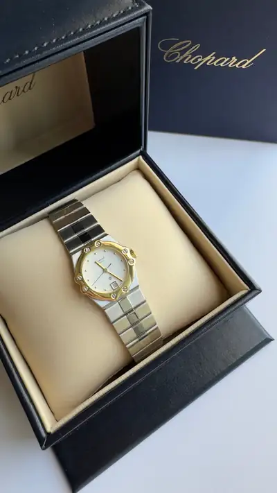 Chopard Two-Tone Stainless Steel & 18K Yellow Gold Bezel Watch 1