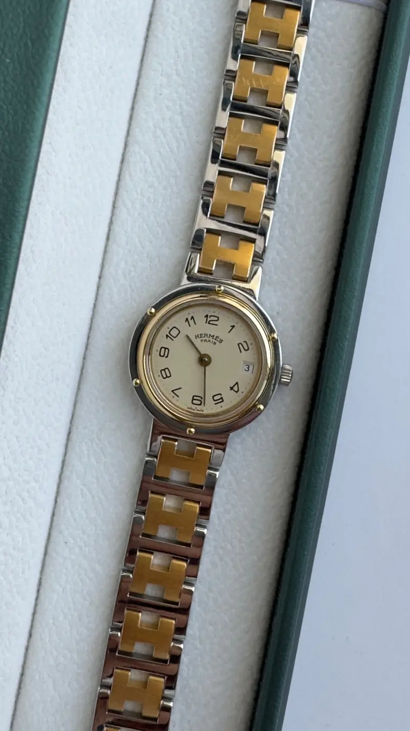 Hermès Two-Tone H-Link Vintage Watch — image 4