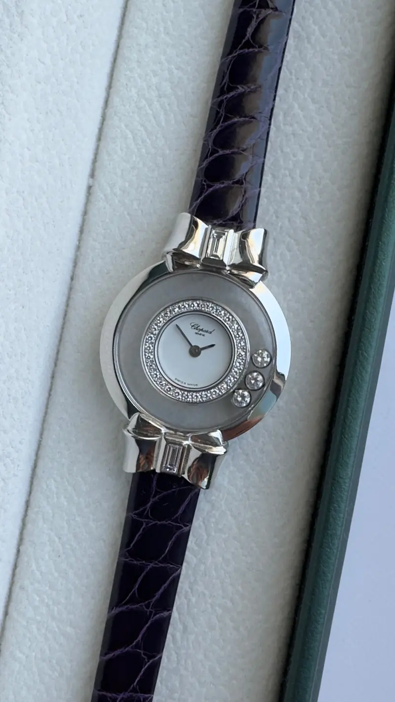 Chopard Happy Diamonds Rare Bow Design 18K White Gold Watch — image 3