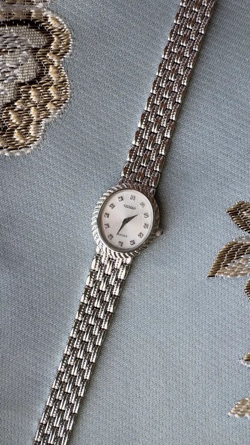 Citizen Exceed Textured Silver-Tone Bracelet Watch — image 1