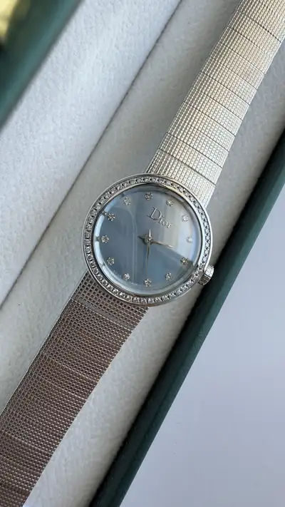 Dior Blue Mother-of-Pearl Diamond Watch 5