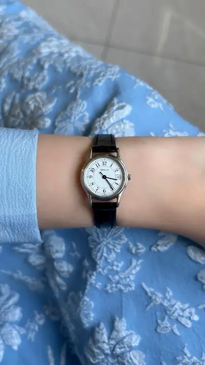 Tiffany & Co. White Dial Black Strap 9