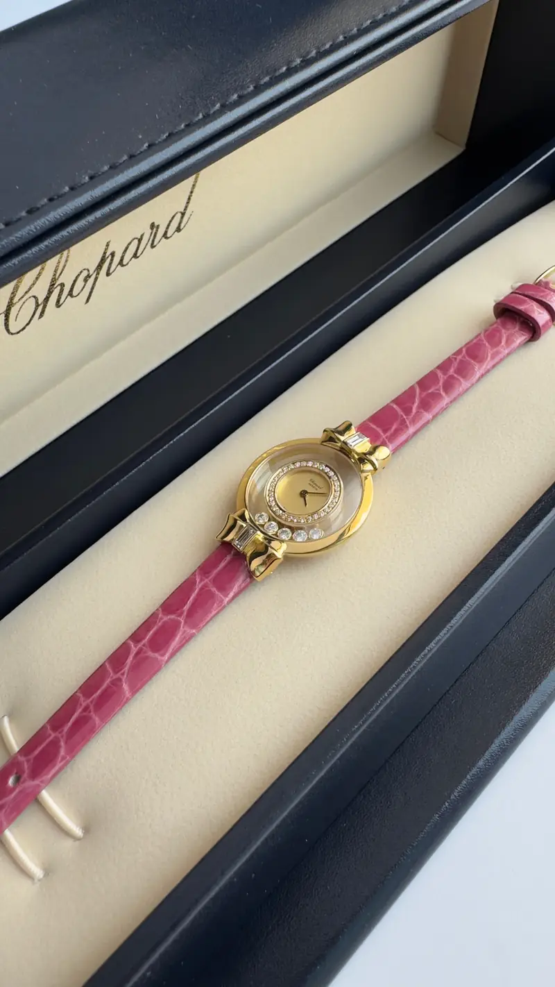 Rare Chopard 18K Gold Bow Diamond Watch