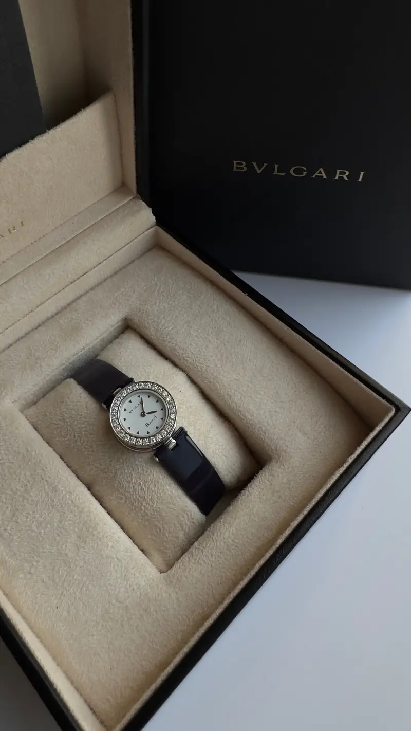 Bulgari B.zero1 Diamond Watch with Dark Blue Strap