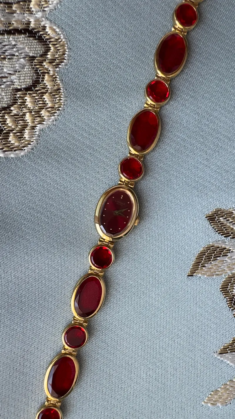 Radiant Seiko Lassale Red Crystal Watch