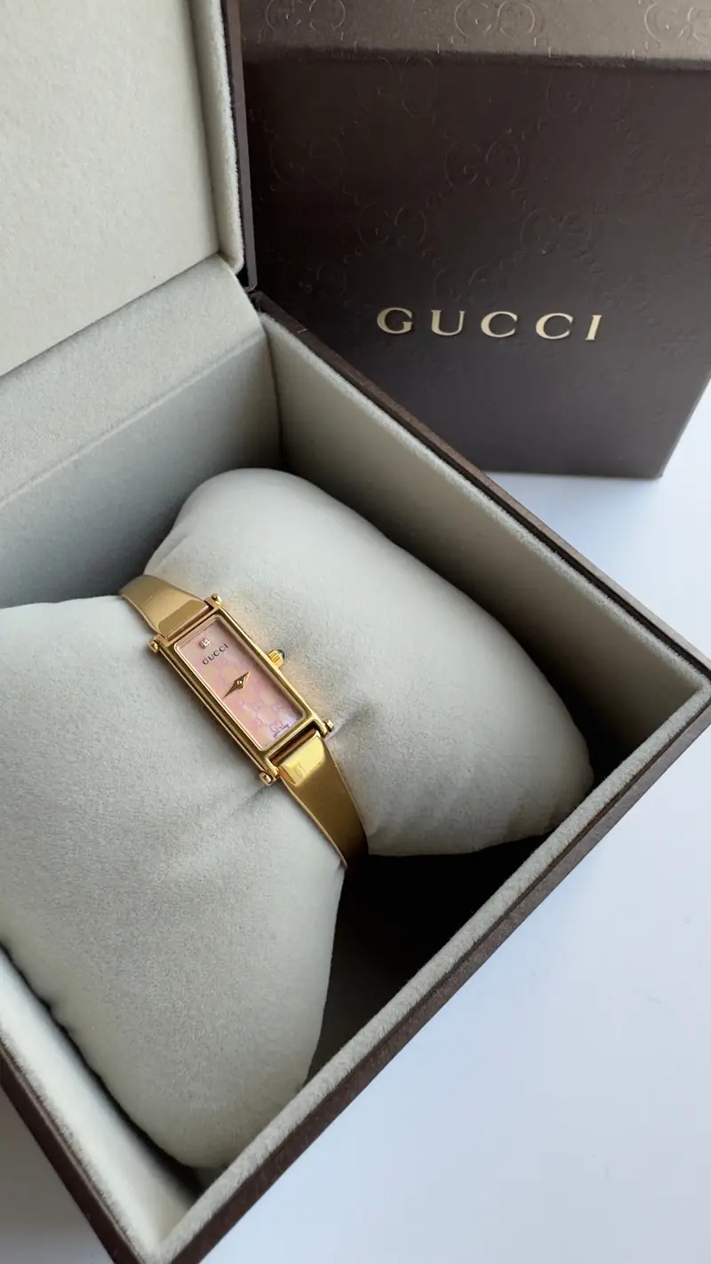 Gucci Gold-Tone Bangle Watch