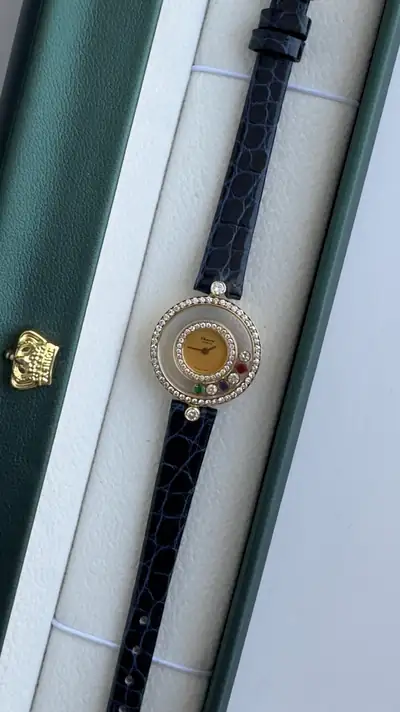 Chopard Happy Diamonds 18K Yellow Gold Vintage Watch 6