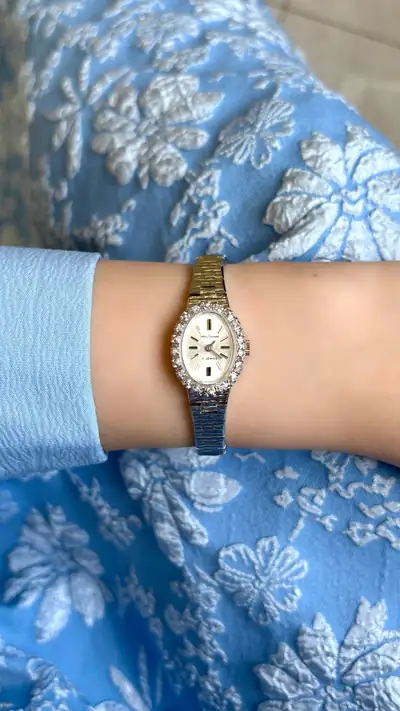 Waltham Diamond-Set Oval Silver-Tone Bracelet Watch 8