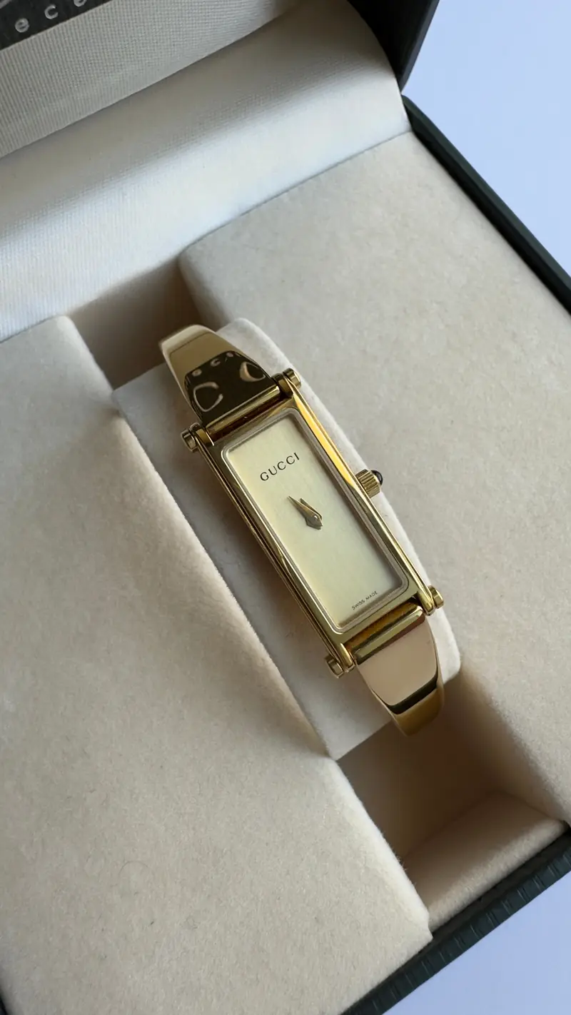 Gucci Slim Gold-Tone Bangle Watch — image 2