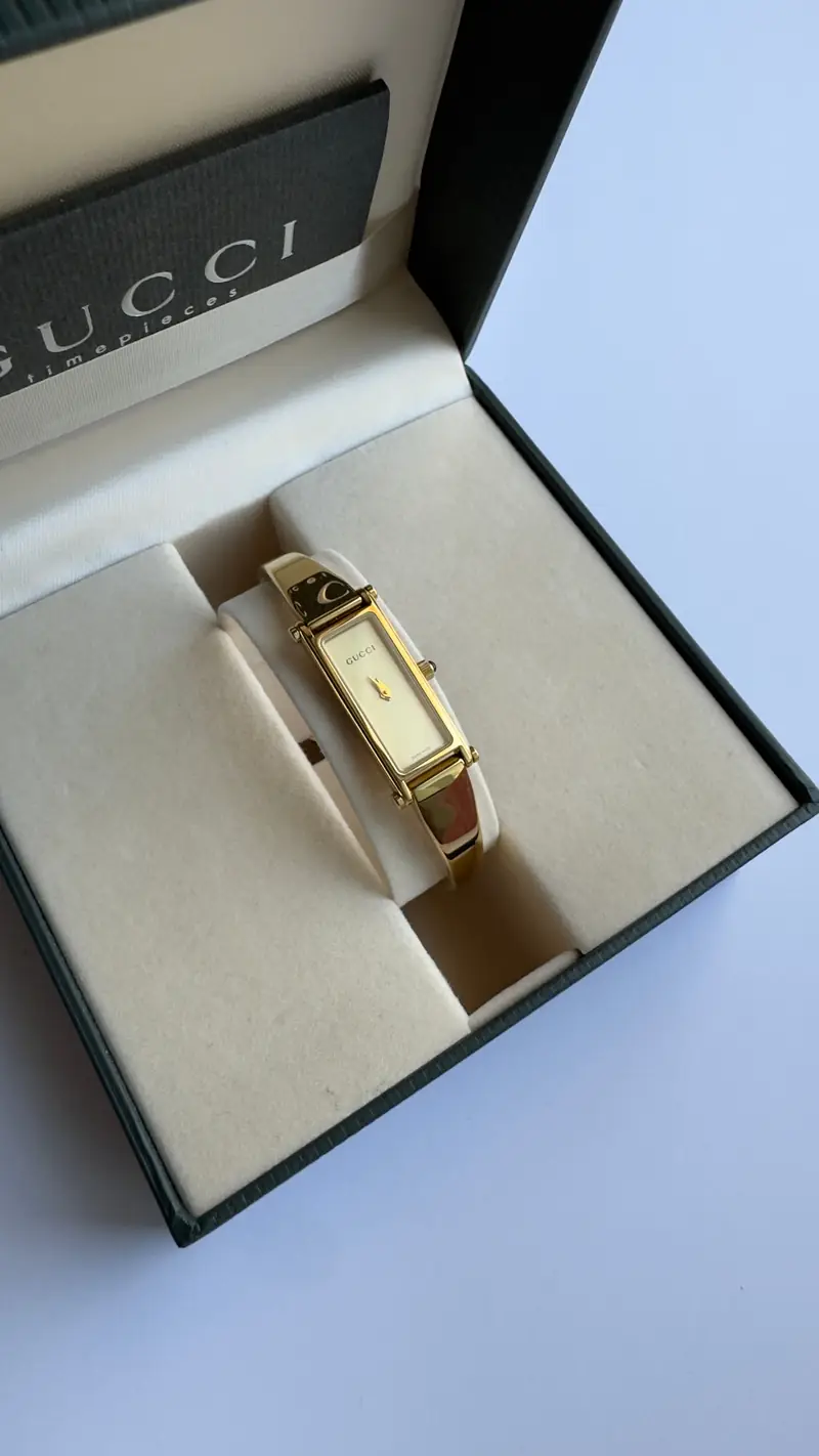 Gucci Slim Gold-Tone Bangle Watch — image 1