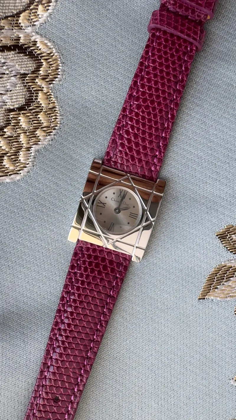 Christian Dior Geometric Silver-Tone Watch