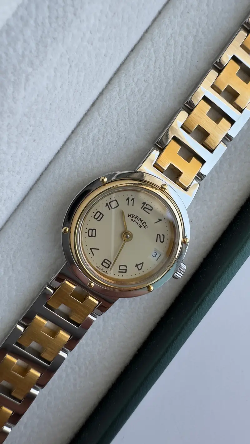 Hermès Two-Tone H-Link Vintage Watch — image 6