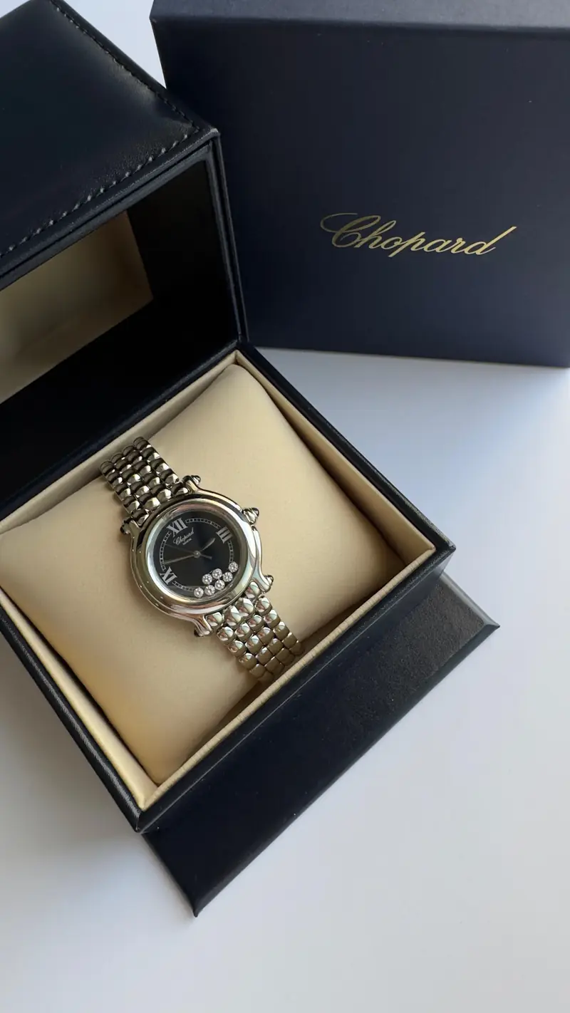 Chopard Happy Sport Medium Black Dial Bracelet Watch
